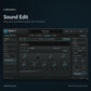 MeloGen 2 Sound Edit with envelope, filter, delay and reverb controls